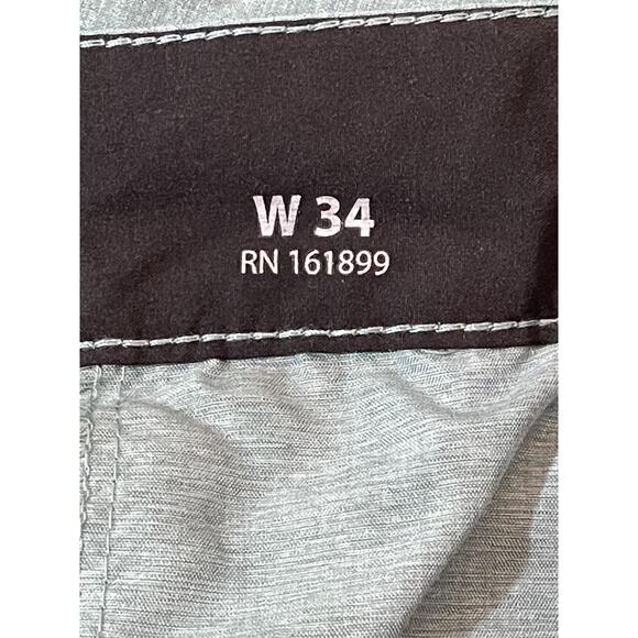 Atlantis WeatherGear Shorts Mens 34 Green Hammerhead Shark Print Stretch Chino - Picture 11 of 11